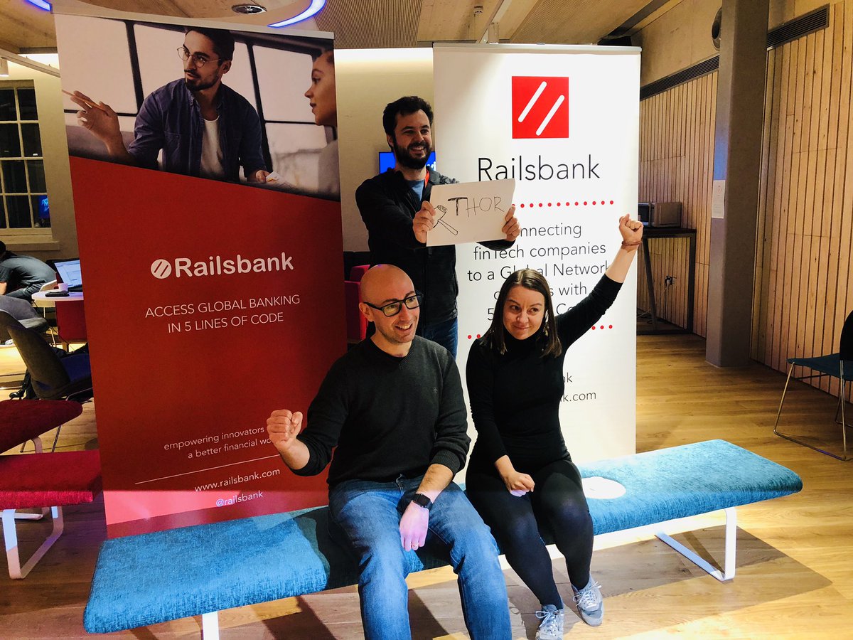 Aranchalee's tweet photo. #OpenBankHack18 @railsbank @kompany @AimBrainHQ @aprexotech https://t.co/wXFnav8rIC
