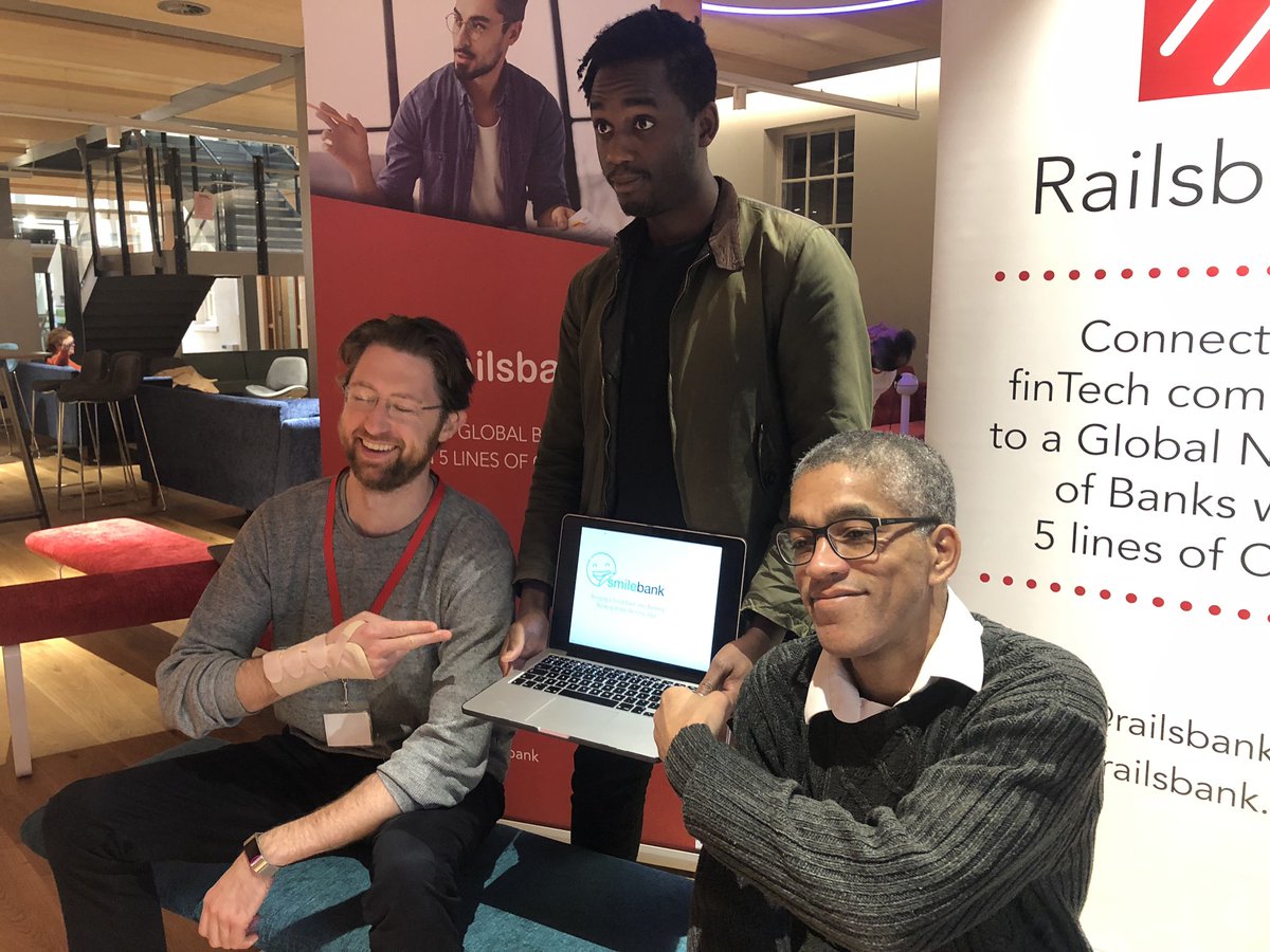 Aranchalee's tweet photo. #OpenBankHack18 @railsbank @kompany @AimBrainHQ @aprexotech https://t.co/wXFnav8rIC