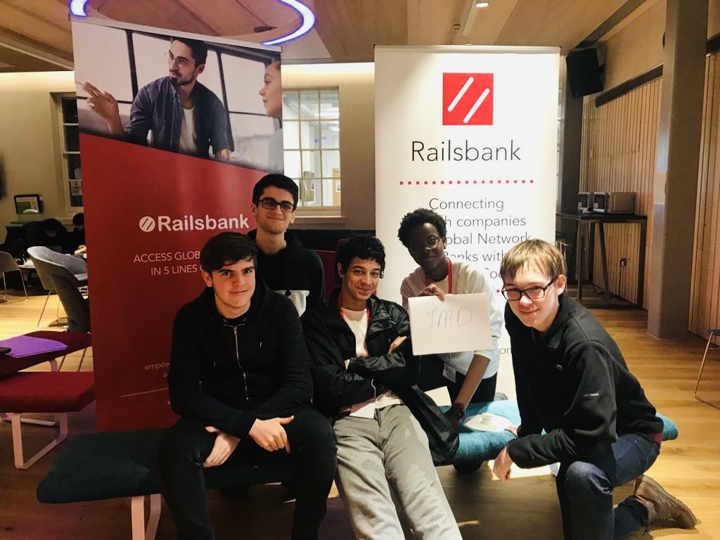 Aranchalee's tweet photo. #OpenBankHack18 @railsbank @AimBrainHQ @kompany @aprexotech https://t.co/K9tBKrdL1q