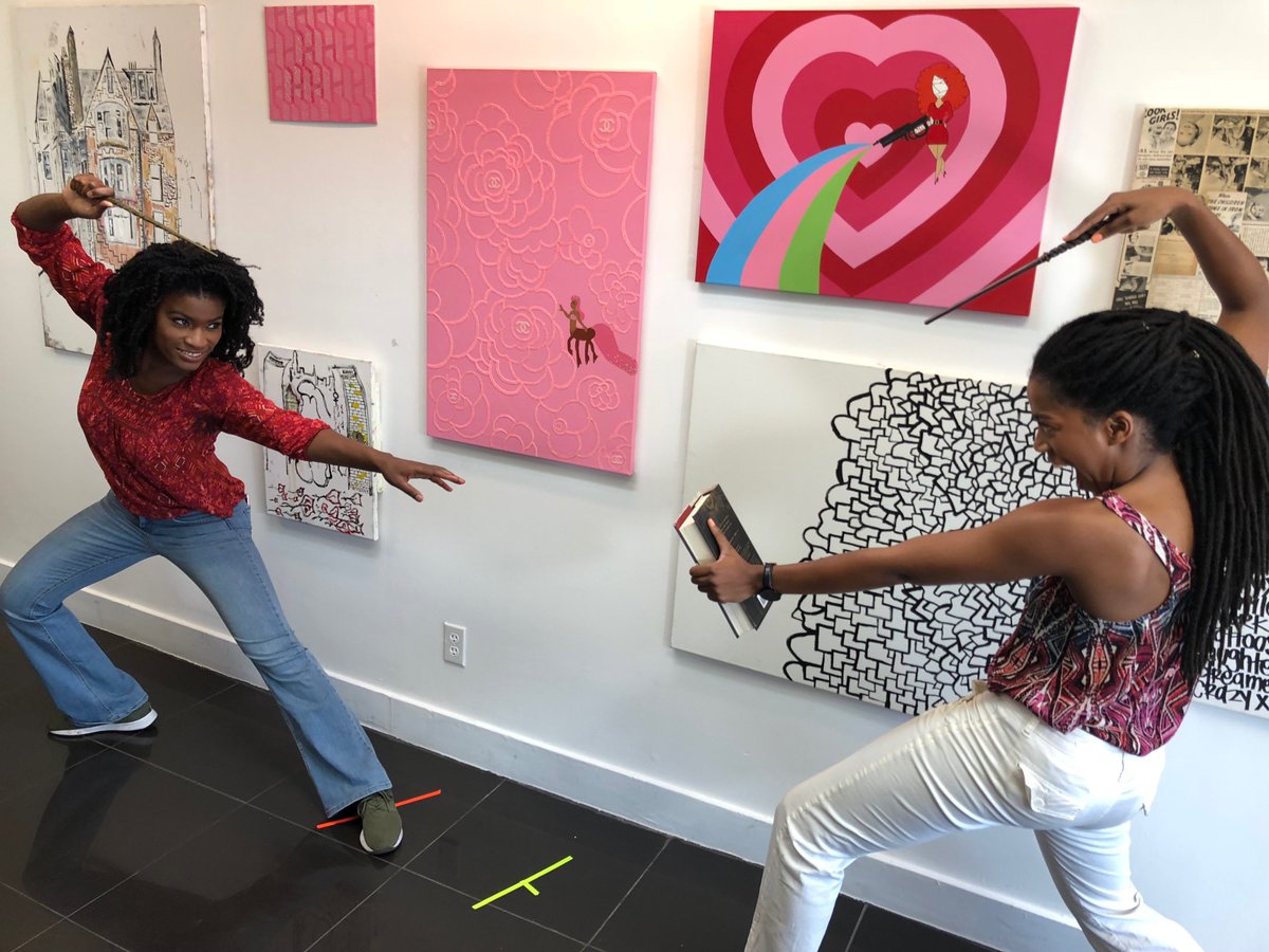 HermioneSeries's tweet photo. Yes, that is @romans_ash. Yes, that is @tomi_adeyemi, author of the beautiful YA fantasy novel “The Children of Blood and Bone.” Trust us, you don’t want to miss this. https://t.co/8vl6kZoPBa https://t.co/KSWVdnlSgi
