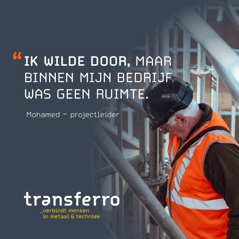 TransferroNL's tweet photo. Wel door willen, maar niet door kunnen. Met Mohamed zochten we (succesvol!) naar een oplossing. Weten hoe? Lees zijn volledige verhaal hier 👉https://t.co/wNLACLLd1a
#werk #metaal #techniek #vacature #transferro https://t.co/OfGy42UDtM