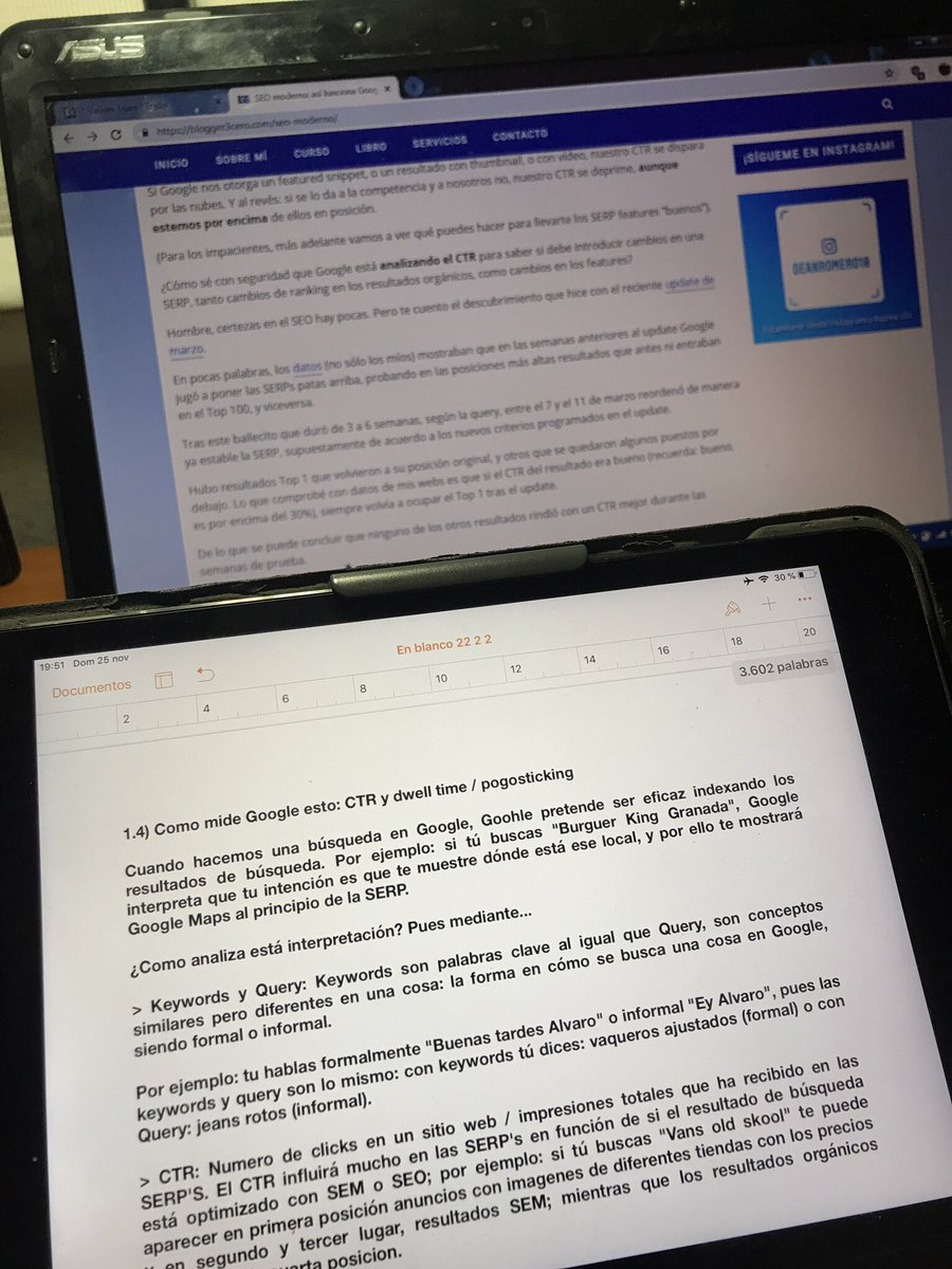 iGarcia95's tweet photo. Mediodía y tarde de #loveworking
Si ayer descubrí cosas y conceptos que me llamaron la atención con las #serps , hoy está siendo con @DeanRomero10 en #Blogger3cero 🙈🙉🙊
¡Esto mola y va en aumento! 😋😁👏
@MasterMOSM #masterMOSM #yosoyMOSM https://t.co/0APqpKzL2r