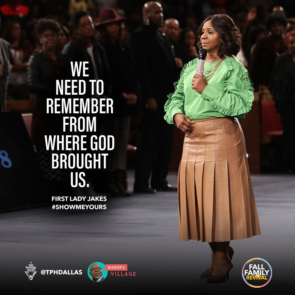 BishopJakes's tweet photo. “We need to remember from where God brought us.” -@FirstLadyJakes
Stream #ShowMeYours and the entire #FallFamilyRevival on #BishopsVillage: https://t.co/e7XTnoCk6E https://t.co/BtYLwgarNg