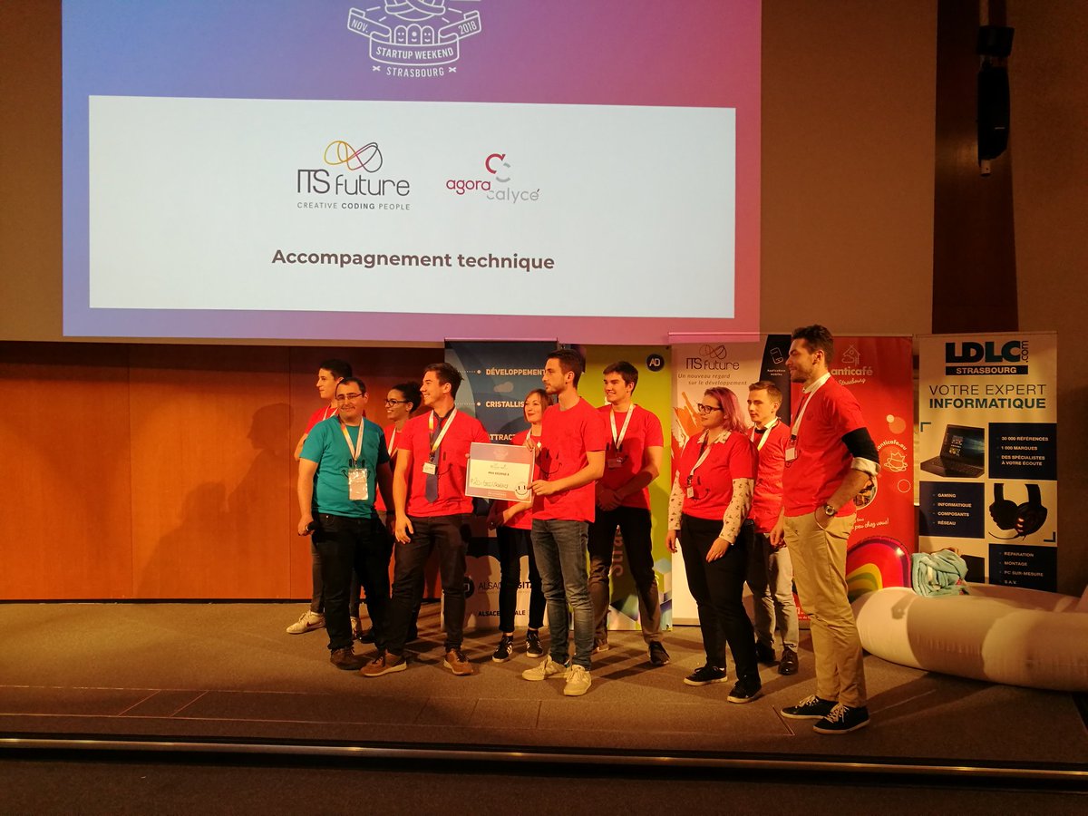 AlsaceDigitale's tweet photo. Prix ITS Future &amp; Agora Calycé pour le projet Geo Urgency ! #swsxb https://t.co/4sT8e2DMvs