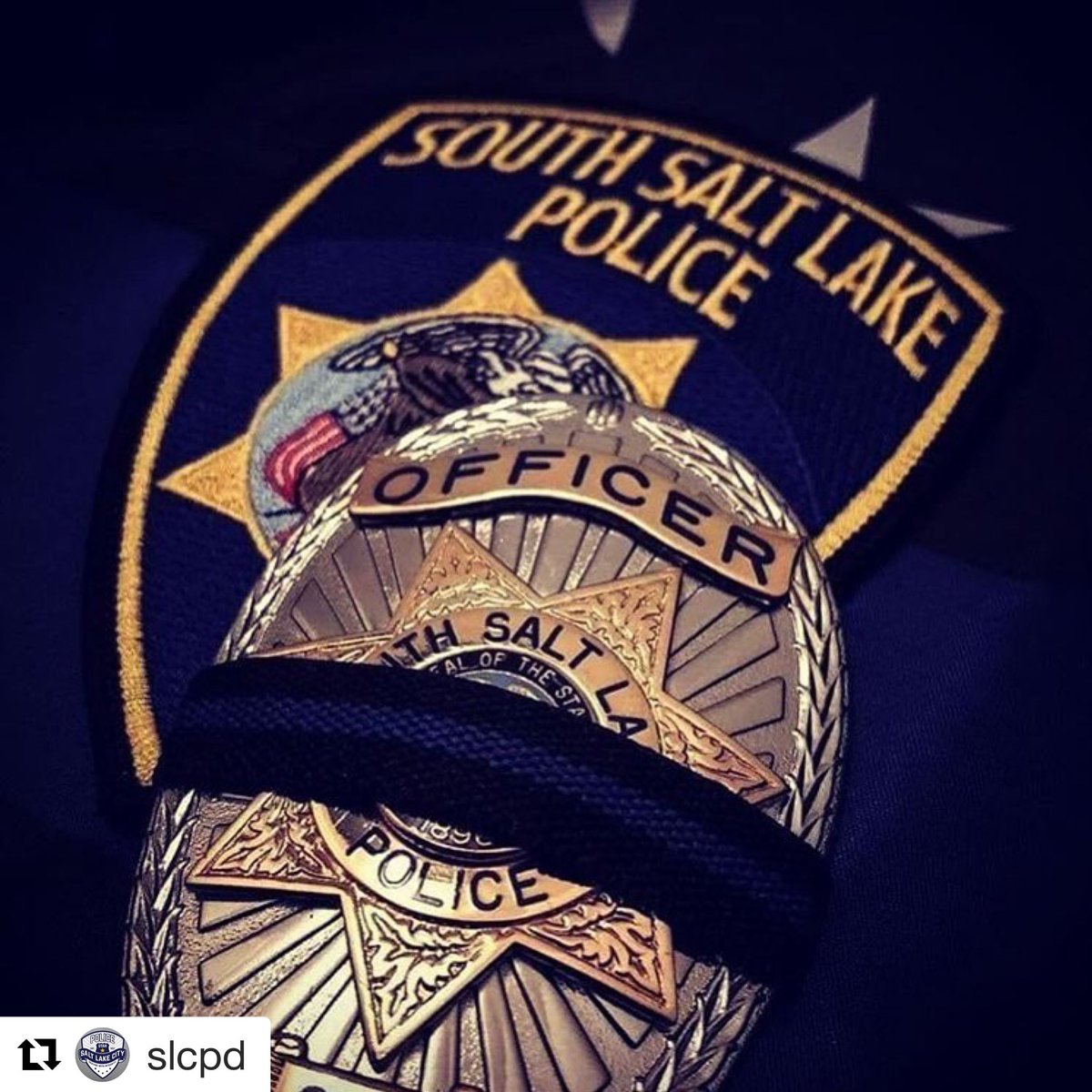 HonorUniversity's tweet photo. #honorguardsofamerica🇺🇸 Remember our fallen @slcpd Our neighboring agency lost one of their own last night. Prayers to the agency and the officers family. 
#lineofduty #thinbluelineusa #thinblueline #lawenforcement #lawenforcementfamily #lawenforcementofficer #honorguardslife https://t.co/GdkZbUMaMi