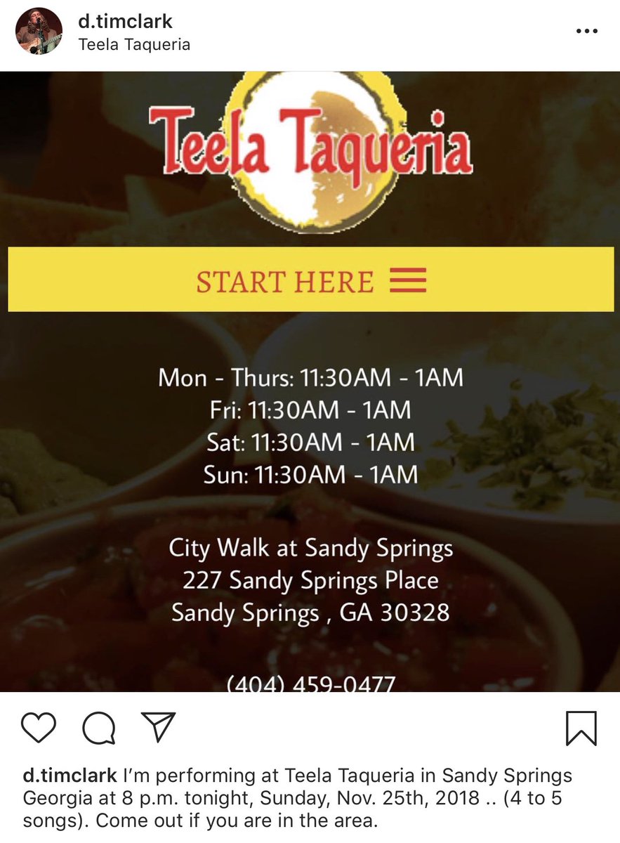 DTimClark's tweet image. Playing @8pm, tonight in Sandy Springs, Georgia (4 to 5 songs).