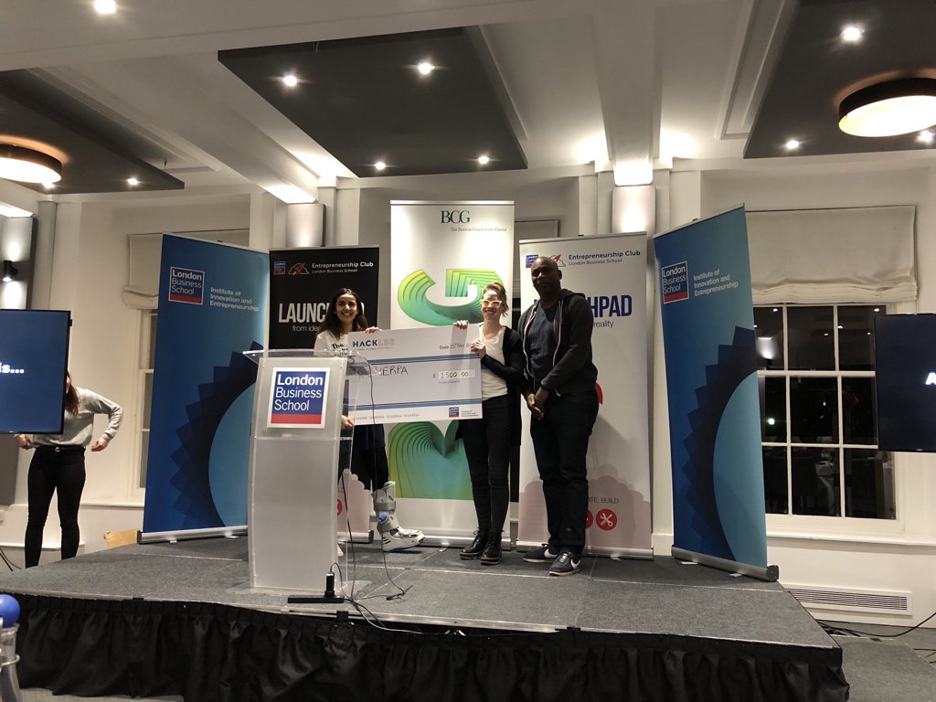 matthewsinclair's tweet image. Congrats to the winners “Sherpa”. Really well done, folks! All the best with what’s next! #HackLBS