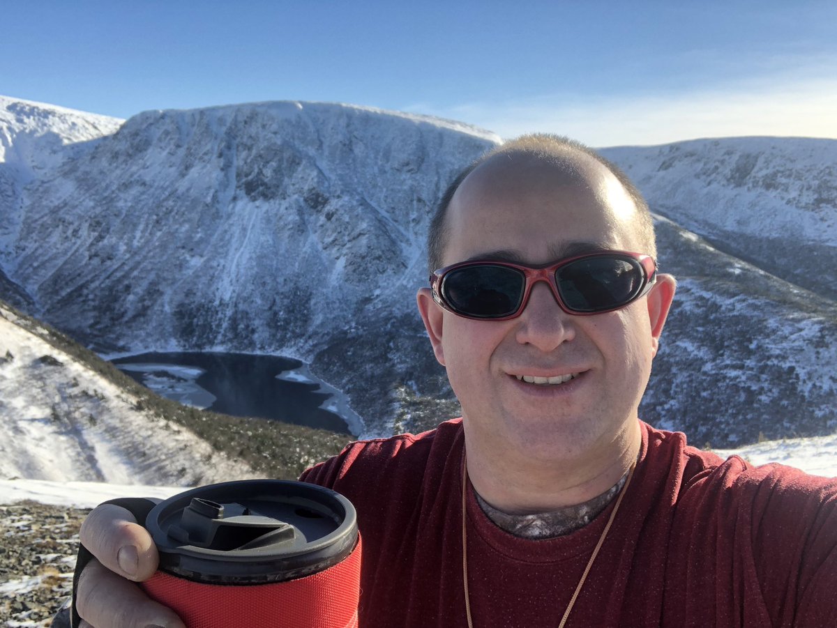 Beautiful day snowshoeing up starlight trail and a great cup of coffee with my #kellykettle