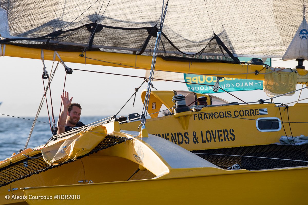 RouteDuRhum's tweet image. 👏🏻📸 Quelques belles images de l'arrivée de François CORRE ! #RhumMulti #RDR2018