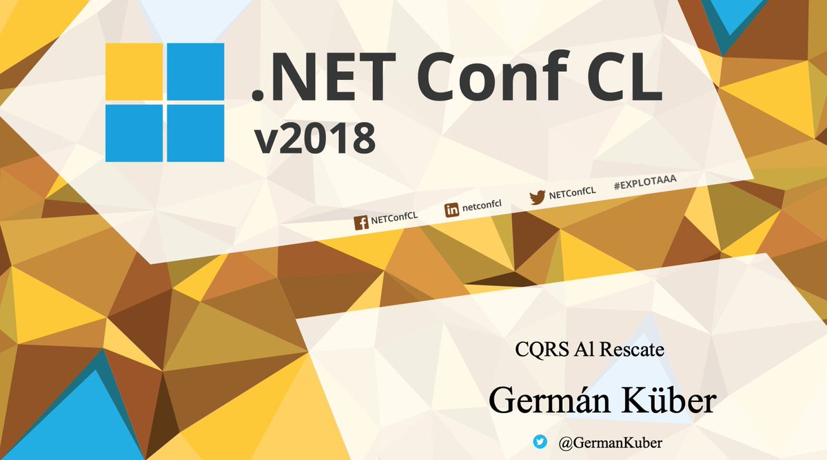 germankuber's tweet image. No te pierdas la posibilidad, la próxima semana en @NETConfCL, de entender como podes mejorar tu App, para poder escalar sin límites. 
CQRS al Rescate!!! @NetBaires