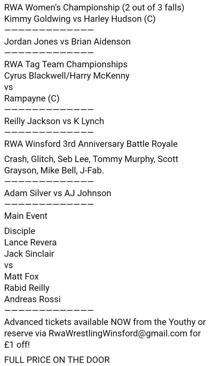 ChristyQuinlan1's tweet photo. Less than a week till the last Winsford show of the year and im buzzing there's a stacked card with some huge matches-just look at that main event!!!
But you niche minority that come to see me I'l be popping up in the huge Battle Royal 
#BigNameInDeepSpace #MadeOfStone🍋
✌ https://t.co/zoma2Hf55w