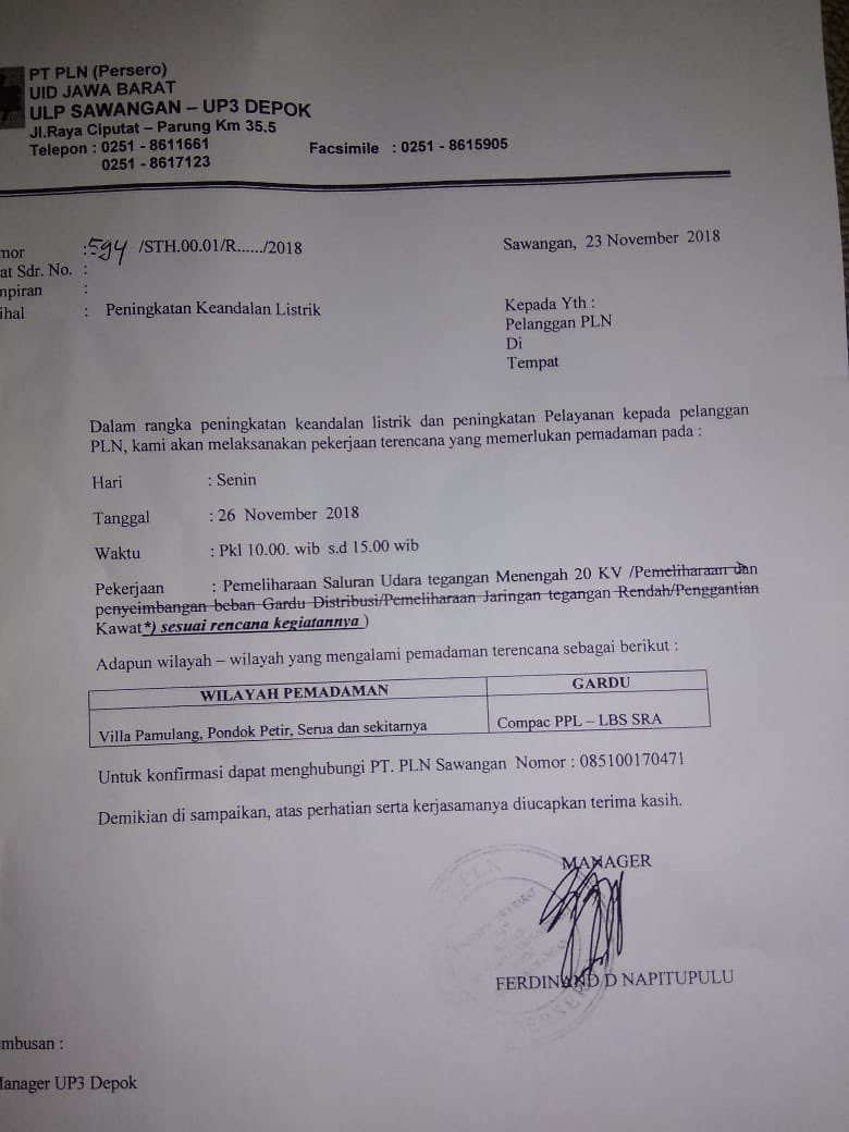 apa ini benar? Listrik padam dari jam 10.00 - 15.00!!! <a href="/plndepok/">PLN DEPOK</a> <a href="/pln_123/">PT PLN (Persero)</a> <a href="/infoPLN/">PLN</a> <a href="/pln/">peggy nida</a> <a href="/pln/">peggy nida</a> @KemenBUMN