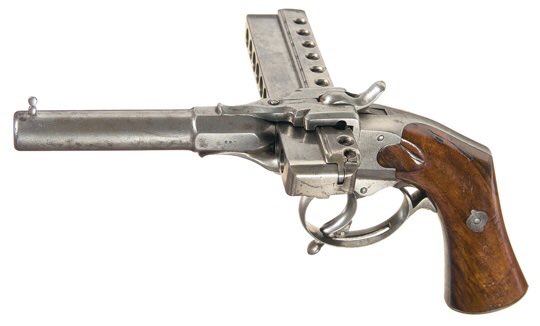 walrusweaponry's tweet photo. The Harmonica gun was a multi-shot weapon with a horizontal magazine, invented by J. Jarre between 1859 and 1862, #HIST125005F18 #HIST125005 #armed2theteeth https://t.co/q3TYQTpJ6g