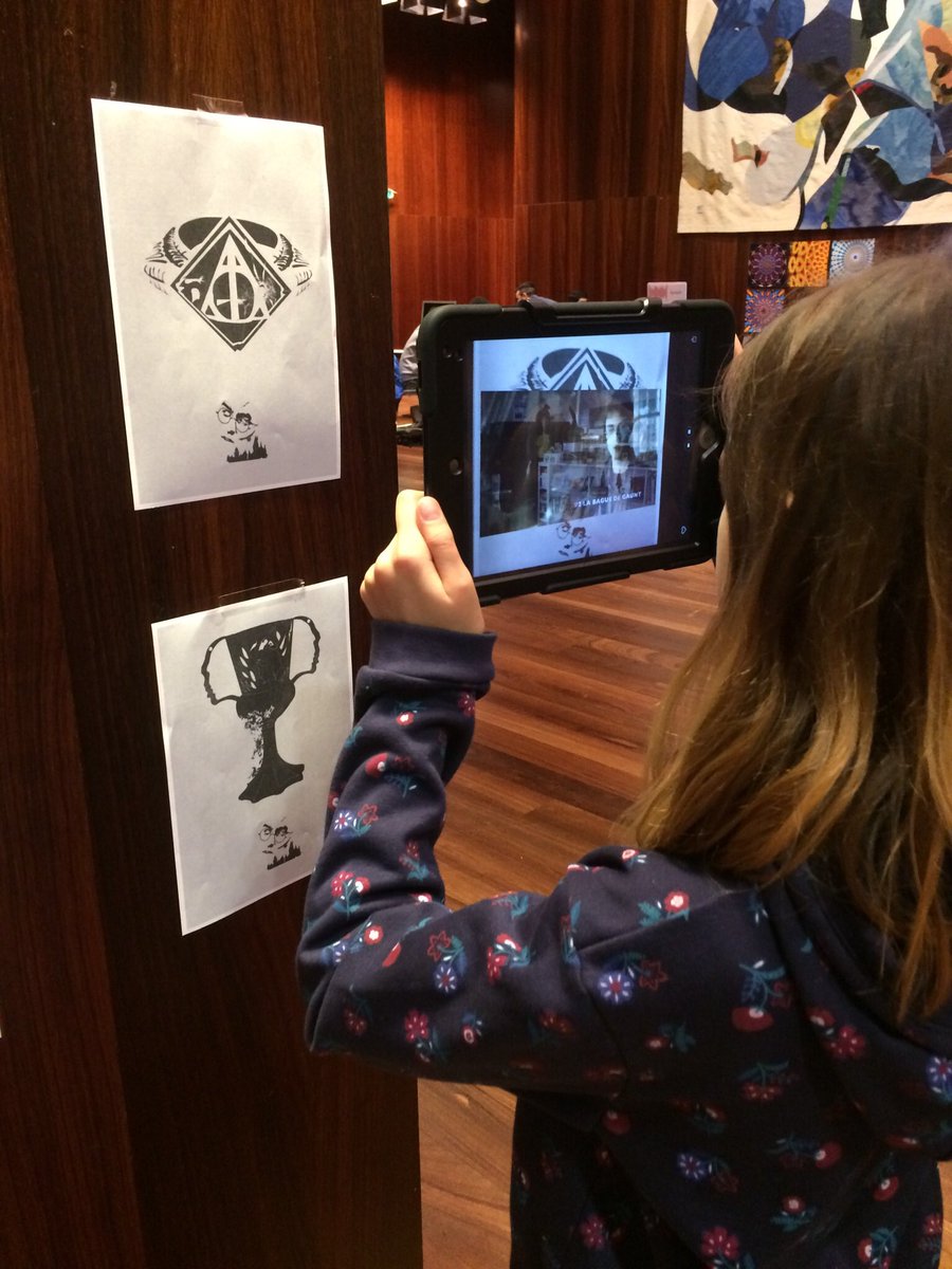 CAvdjian's tweet photo. Cette édition #HackathonBnF fut aussi l’occasion de faire découvrir des projets réalisés en réalité augmentée par le médiathèque Françoise Sagan. Valorisation du fonds Patrimoine, chasse au trésor numérique ou encore visite interactive... #bib2paris #aurasma @hpreveal https://t.co/HLjKQBa8Jz