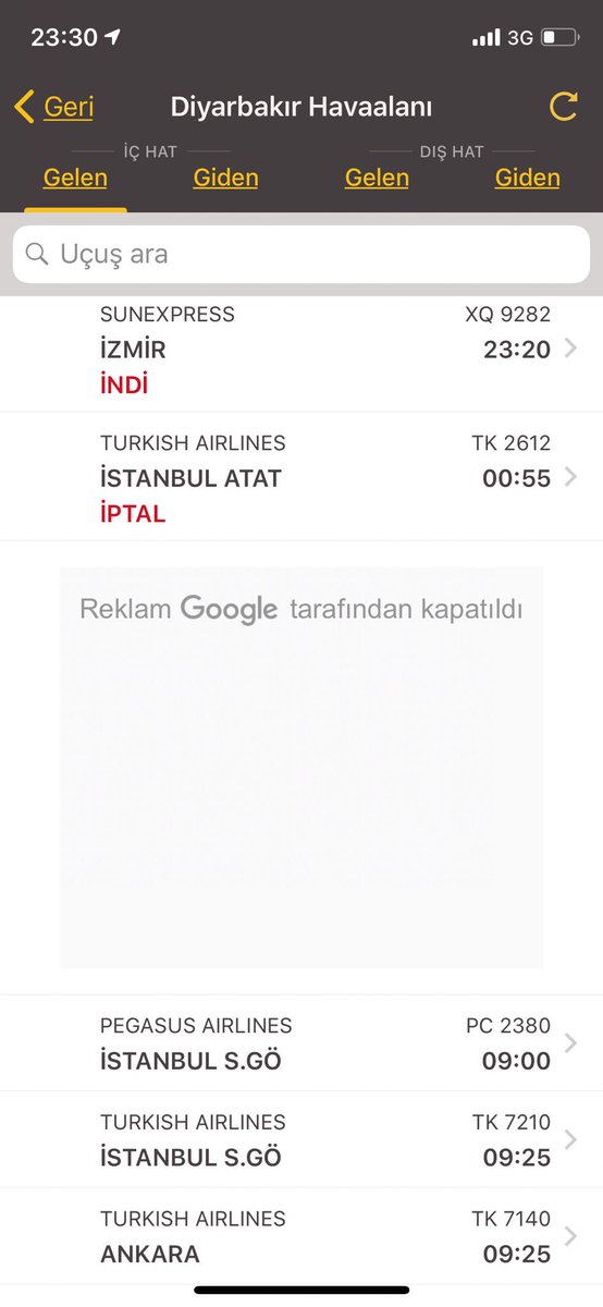 Diyarbakır’a diğer havayolları iniş yaparken THY sis gerekçesiyle uçuşları iptal ederek yüzlerce yolcuyu mağdur etmiştir. Keyfi uygulamalara son verin <a href="/BilalEksiTHY/">Bilal EKŞİ</a>