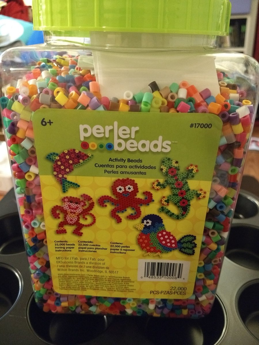 AutisticAlex174's tweet photo. We just bought this huge tub of perler beads on sale to make Christmas ornaments as gifts and I’m gonna sort them out by color 😍 #stimming #systemizing ? There are 20,000 beads.
I’m super pumped! #ActuallyAutistic https://t.co/R5U4pQlitP