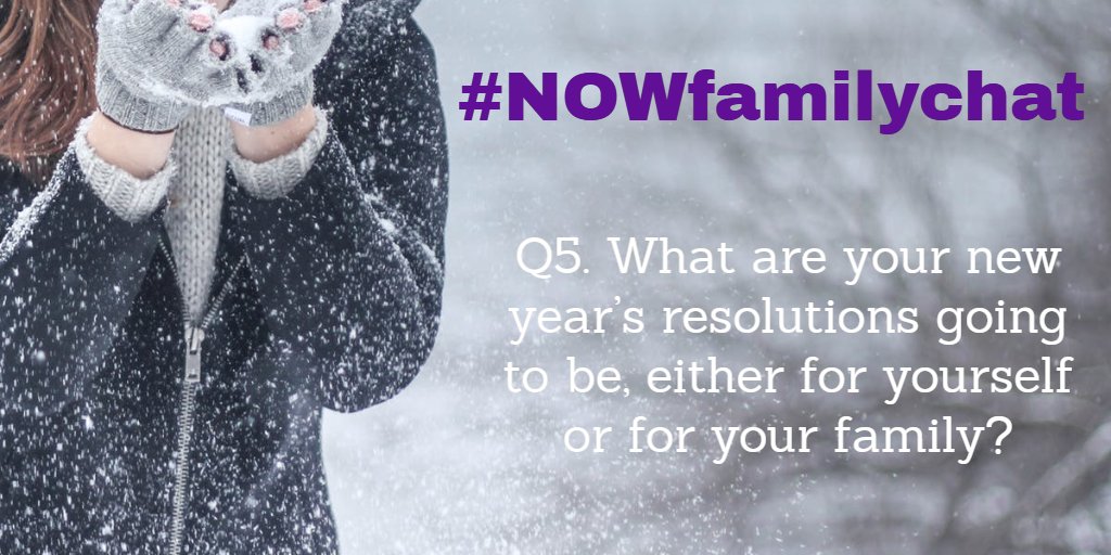 A5. New Year's resolutions are to become a healthy mummy, get my life into a better balance so that my family do not suffer from being rushed around the place and laugh more.... obviously i am heading for the easy targets!!! #NOWfamilychat