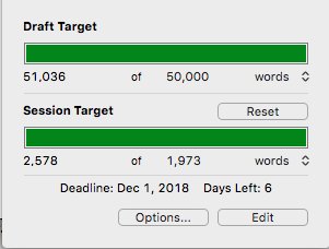 writtenbyanna's tweet photo. 50,00 words done! 🥳🥳🍾🍾🎉🎉 Conquered #NaNoWriMo early for the third year in a row.  #amwritingromance #FeelingGood #readytoedit https://t.co/vmfxNYNz7k