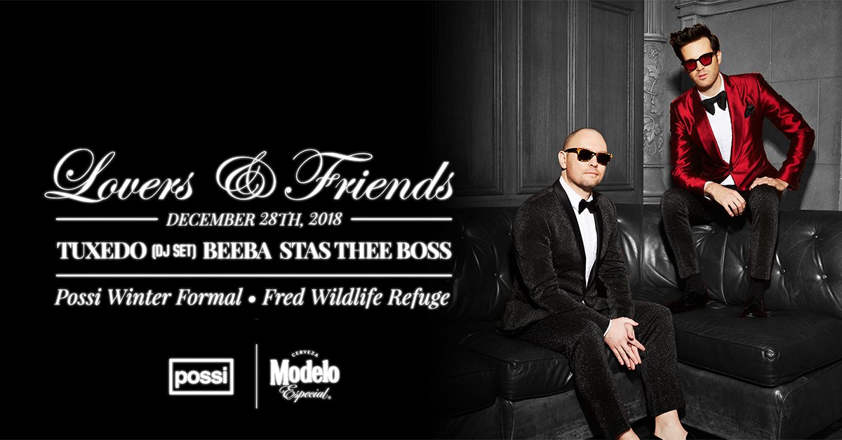 The 2nd Annual Lovers &amp; Friends <a href="/possilife/">possi</a> Winter Formal featuring a Tuxedo DJ Set is set for Dec 28th at the Fred Wildlife Refuge. Enter to win 2 tickets on us! do206.co/2Kw8E6l
