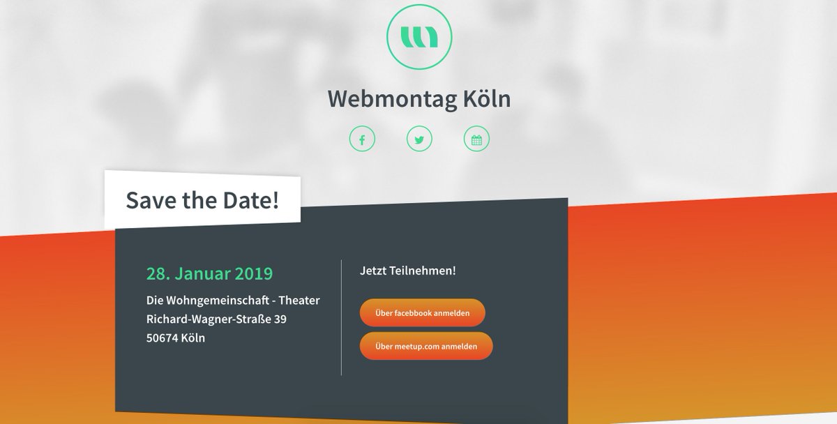 Der erste Webmontag 2019 steht fest. 28.01.2019. 4 Talks inkl. + Open Stage. Weitere Infos auf webmontag-koeln.de und facebook.com/events/9103880… und meetup.com/Webmontag-Koln… <a href="/wmcgn/">Webmontag Köln</a> #webmontagkoeln #wmcgn #webmontag_cgn