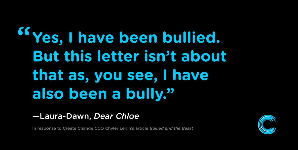 createchange_me's tweet photo. Written in response to Create Change CCO Chyler Leigh’s article ‘Bullied and the Beast’. We found Laura-Dawn's submission to be quite unique because it speaks from the bully’s perspective. We admire the author’s courage and honesty in sharing her story.🧡 https://t.co/2IbQSeNAxX https://t.co/uL0Bj6YDaJ