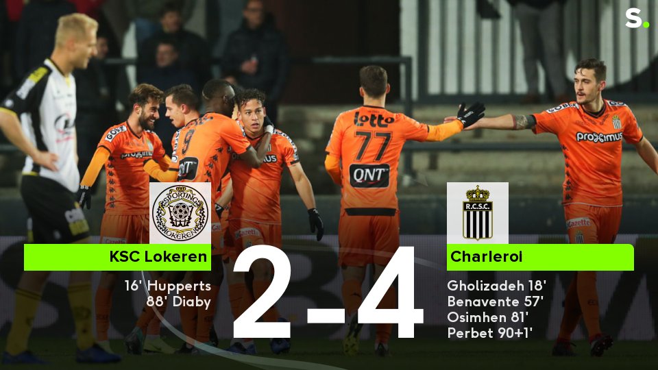 sporza's tweet photo. Lokeren geeft een vroege voorsprong uit handen tegen Charleroi en blijft laatste https://t.co/pyS23XCN9Z #lokcha https://t.co/Rm6GimB6Ez