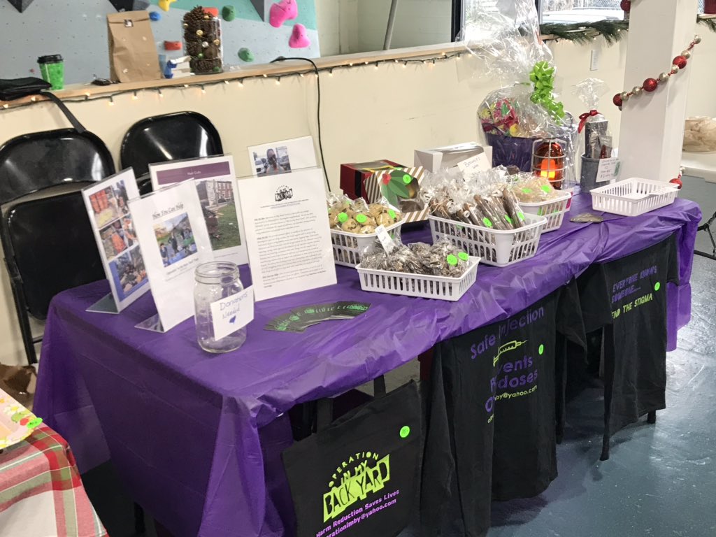 SIFsupporter's tweet photo. Our team represented at Tufas yesterday with our bake sale. Harm reduction merch still available $40 for long sleeved shirt and $35 for t’s and tote bags https://t.co/QiljDnHQVh