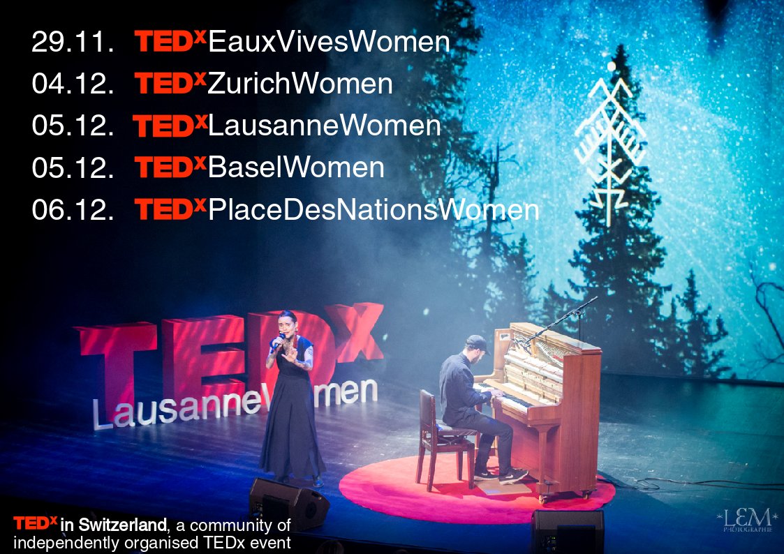 TEDxInCH's tweet image. The coming two weeks, TEDx reserves the stage for female speakers @TEDxZurichWomen , @TEDxLW1 , @TEDxBasel TEDxEauxVivesWomen, @TEDxPdNations