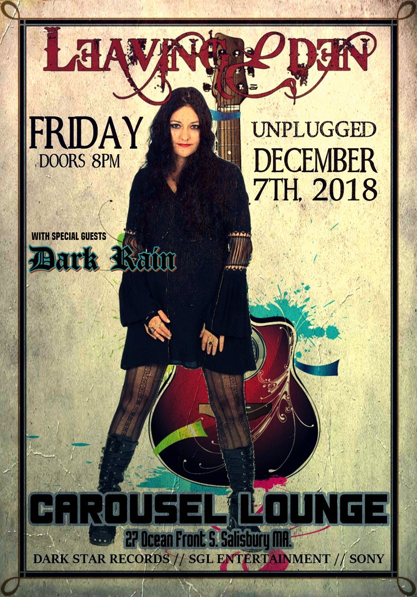 indipromo's tweet photo. #LeavingEden @Leavingeden Live and Unplugged at #CarouselLounge #SalisburyMA with Special Guests @darkrainmusic #Friday Dec7th
#Acoustic #Concert https://t.co/RFpitAv4Oj