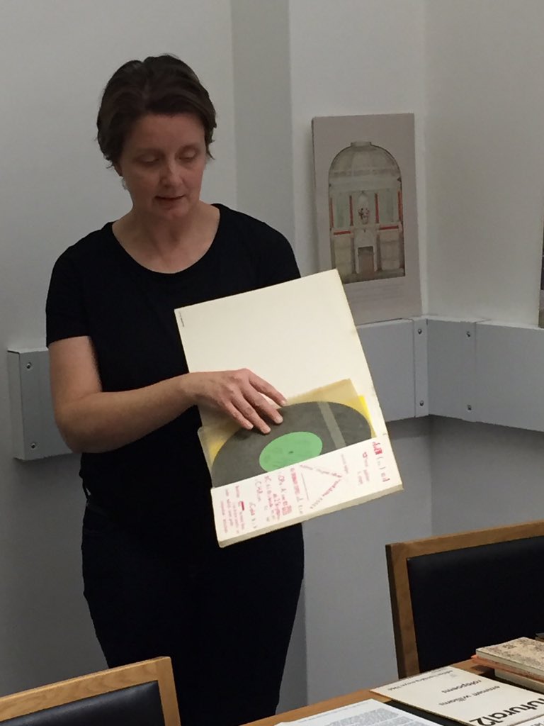 hanidom's tweet photo. #Intermedia #Art and #Materiality 1960s-79s MA module @UCLHoA hostet by @UCLSpecColl thanks to Liz Lawes @UCLArtLibrary-what a delight! #fluxus #visualpoetry #soundpoetry #fluxshoe #higgins #somethingelsepress #thegreatbearpamphlets #schmuck https://t.co/svW8T1zLgw