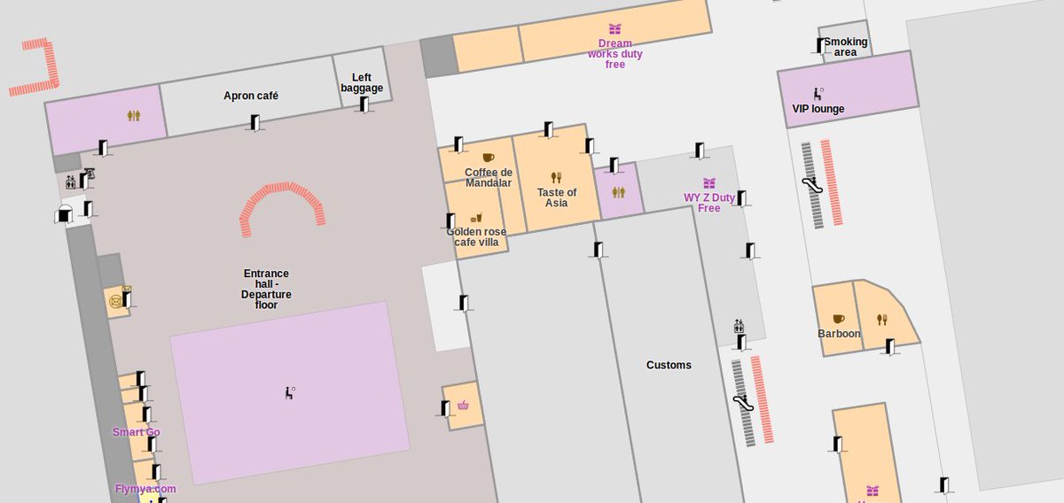 overflorian's tweet photo. L'aéroport de Mandalay (MDL) cartographié en indoor multi-niveaux, c'est cadeau https://t.co/K7Jn4RlSw3 en exclu dans @openstreetmap https://t.co/TctHRPAcGk