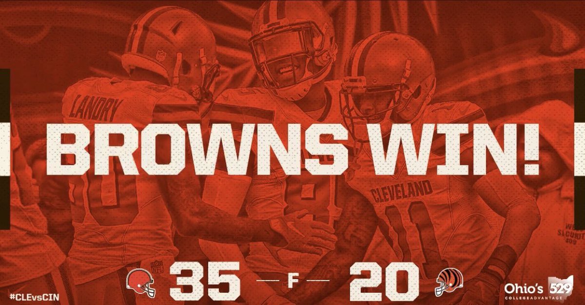 cavs's tweet photo. It’s been a fun weekend, y’all. @Browns @OhioStateFB https://t.co/2gXoEv2jEj