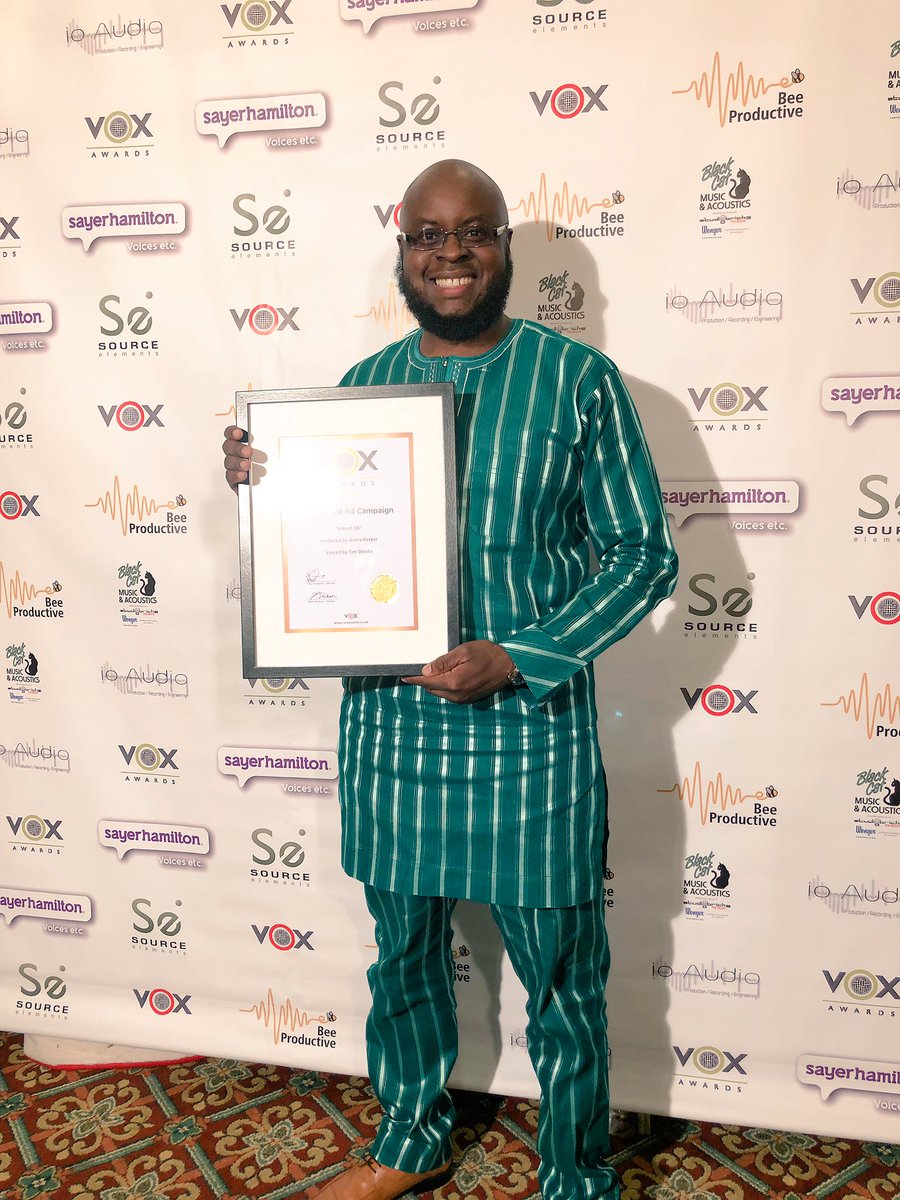 TimOdofin's tweet photo. Really great night at the @voxevents #VoxAwards. Amazing to win the ‘Best Visual Ad Campaign’ voice category for the @IndeedUK TV advert. Big ups to my peeps @AnotherTongue
#voxevents #vox2018 #voxawards18 https://t.co/JtpLw6sAnO