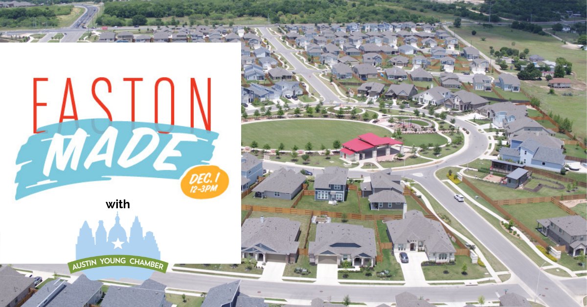 Need Saturday plans? Join us Dec. 1 for the grand opening of <a href="/EastonParkATX/">Easton Park ATX</a>'s newest sections, Skyline Park &amp; Union Park! They’re celebrating with a big event including some of Austin’s best makers and crafters. RSVP | buff.ly/2KvVWEA