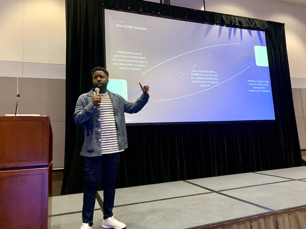 BMAEvents's tweet photo. Special treat! We have @rodneybwilliams of @lisnr - the first ever Visa everywhere initiative winner speaking now at #codeautomobilityla @VisaDeveloper https://t.co/JU7nHV99YZ