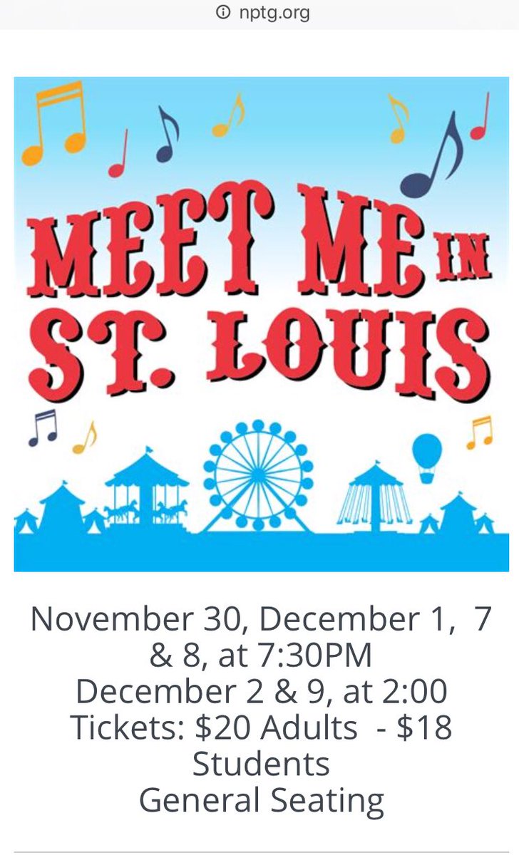 OakmontTheatre's tweet photo. Mary M. (who also won a “Broadway Bound” award at #Interclass18) will appear in “Meet Me in St. Louis” through December 9 at New Players in Fitchburg. I’ll *meet* you there! https://t.co/al7t0EYTOv