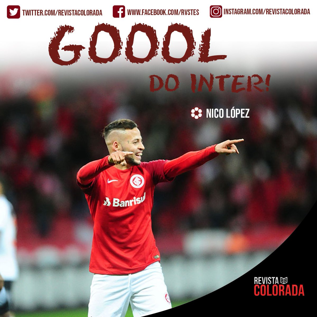 RevistaColorada's tweet photo. ⏰ - 29' | 2T: GOOOOL DO INTER! 

Nico López pega de primeira, no ar e abre o placar https://t.co/zRIE4IRnbM