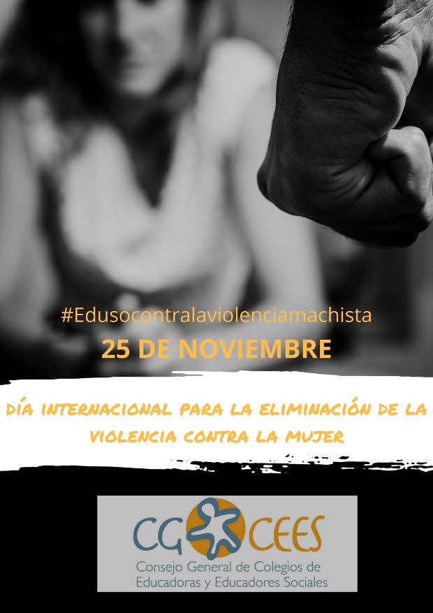 RebecaHNT's tweet photo. Hoy 25 de noviembre con motivo del Día Internacional para la eliminación de la violencia contra la mujer, el @CGCEES ha creado #Edusocontralaviolenciamachista
#EducaciónSocial20 https://t.co/QTnlcSjwNL