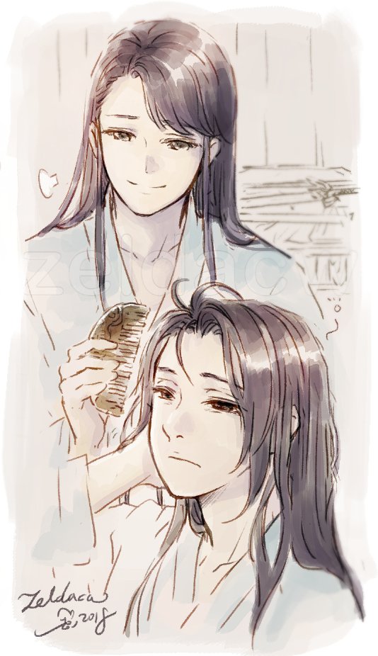 zeldacw's tweet photo. Your chance to steal Lan clan headbands╭( ･ㅂ･)و !
When traveling outside, SiZhui seems like the responsible one in charge of waking everyone up on time. JingYi could get out of bed on time but he's not fully awake. OvOlll  #MoDaoZuShi #魔道祖师 https://t.co/iKY05auft2