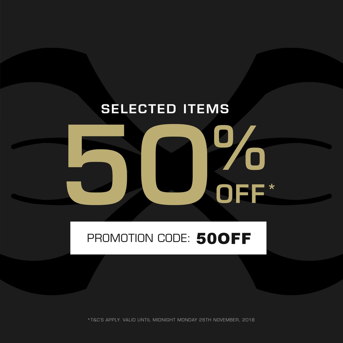stingsports's tweet photo. It's CYBER MONDAY and we saved the BEST for last! 
.
50% OFF more than 20 items!! Use code 50OFF to redeem. Link in bio.
.
T&amp;C's Apply. Valid only for Australian Customers. Ends midnight 26th November, 2018
#CyberMonday #CyberMondayDeals #stingsports https://t.co/e2i5DPXXE0