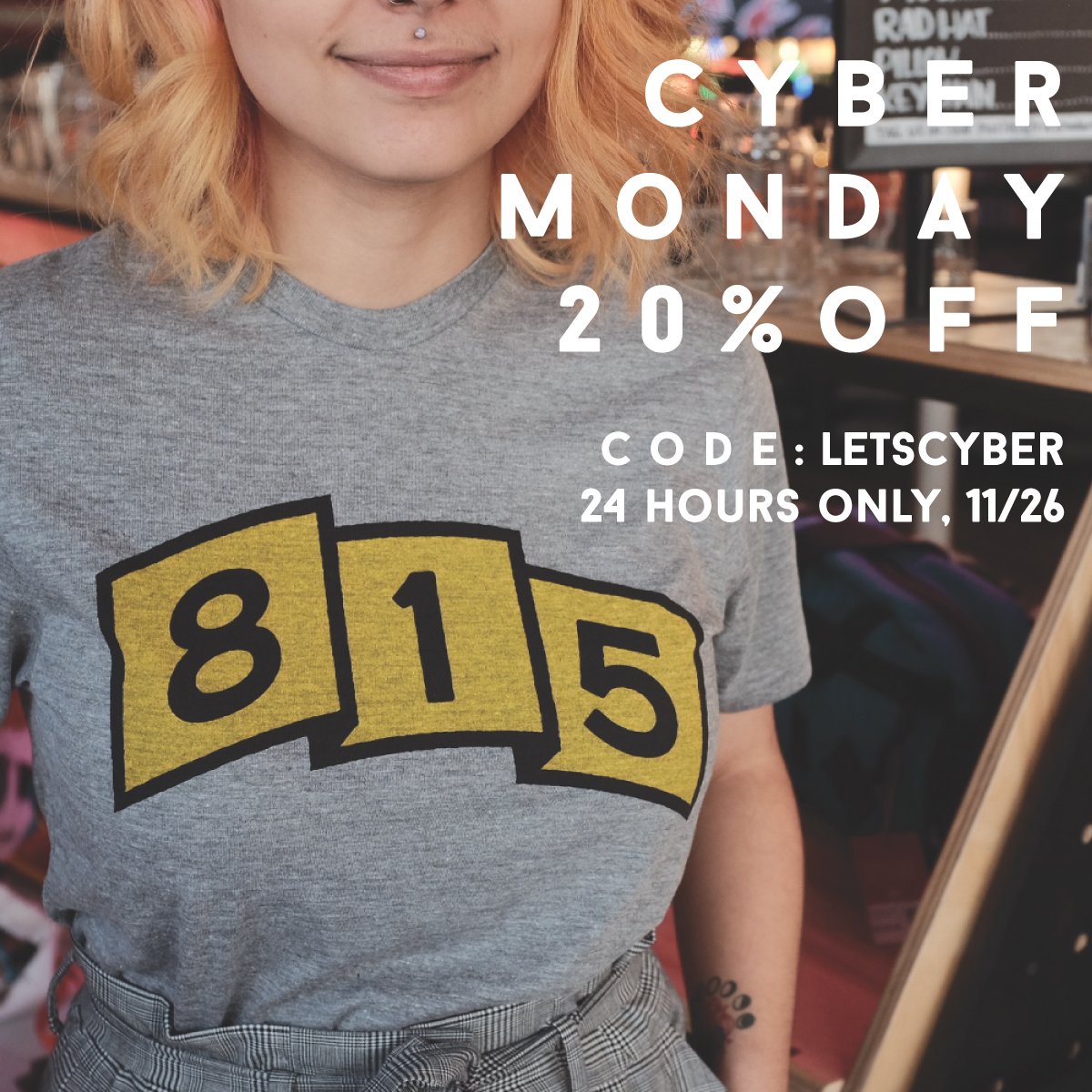 we're curious - do you wanna go on a date with us tomorrow ? we'll pick a ya up around midnight. only if you're into it !
cyber monday code : LETSCYBER
literally 24 hours only, includes TOPO !
#rockfordartdeli #cybermonday #letscyber #815 #allmadeapparel <a href="/allmadeapparel/">Allmade Apparel</a>