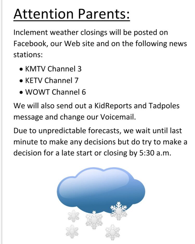 Winter weather has just began! Heres how to see if we will be closed for snowy days ahead! #AcademicAdventures #UNOSocialMediaClass