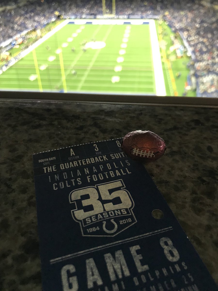 JBColeRN's tweet photo. I recieved a wonderful gift of Colts Tickets and got to share my gift with a good friend.  Thanks for going with me Jenny!  #ColtsWin @IU_HealthNorth https://t.co/lebtZwU51w
