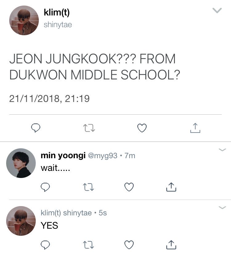 TAEKOOK AUTaehyung knows the new popular guy at the institute isn’t as cool as he pretends to be. Because if he remembers correctly, Jeon Jungkook, is the transfer student from middle school that sent him a powerpoint presentation through email to confess… he’s not cool at all