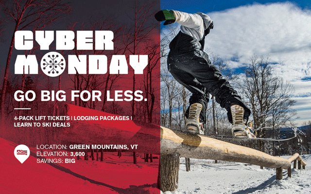 Cyber Monday Deals are now live! 
Follow the link below for 4-packs of transferable anytime lift tickets starting at just $229, along with other great lodging and lesson deals! 
Don't miss out, these deals won't last.

bit.ly/mount-snow-cyb…
#welovesnow
#cybermonday