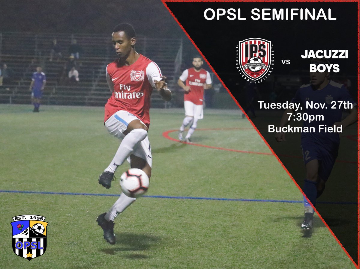 #OPSL Semi-Final this Tuesday! Come on out and cheer on the lads! Buckman Field at 7:30p. #AmateurSoccer #PortlandSoccer