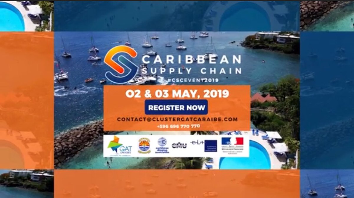 sandracasanova's tweet photo. https://t.co/CFhkErYldf Join us‼️ #Caribbean #SupplyChain #Event #CSCEVENT2019 #logistics #BlueEconomy #AI #IoT #NaturalDisasters #InternationalTrade #ConnectingToCompete @WBCaribbean @elalog #CSA #PMAC @europeanshipper @Feport_EU @CMUniversityja @lesoutremer @ClusterGATCARAI https://t.co/XXkkgjhTNW