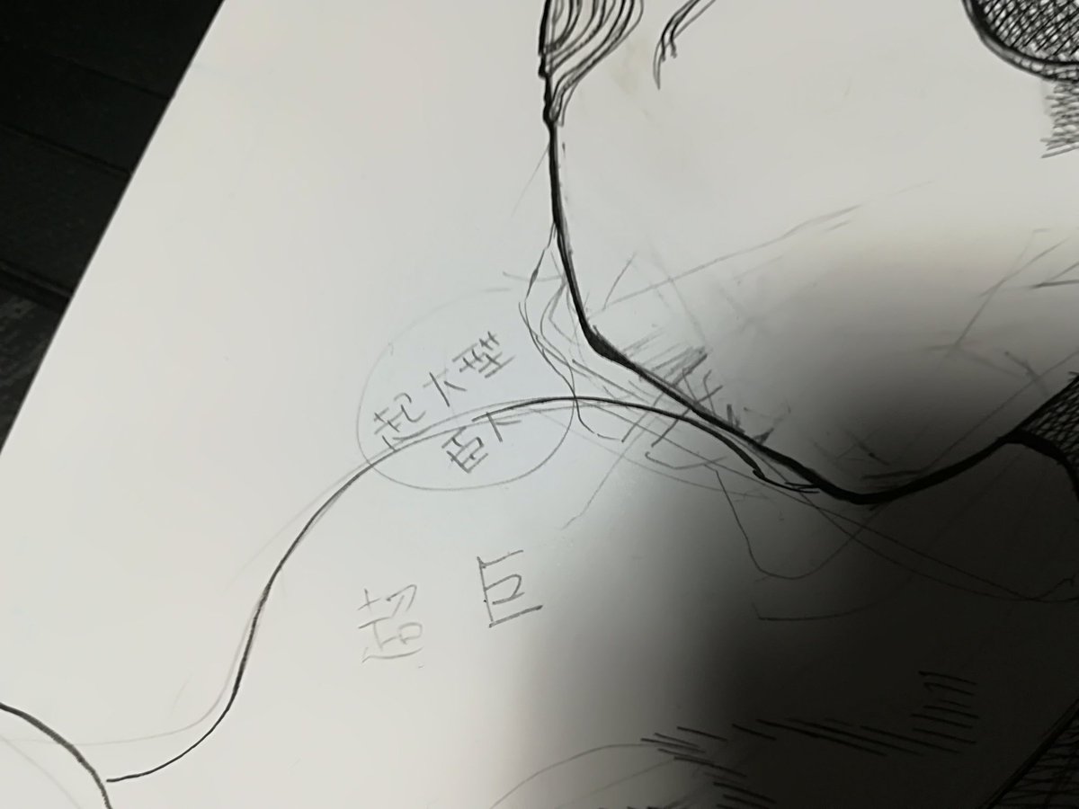 娘によるいたずらシリーズ。僕の居ぬ間に原稿に落書き篇。漢字を勉強すべきやな。 