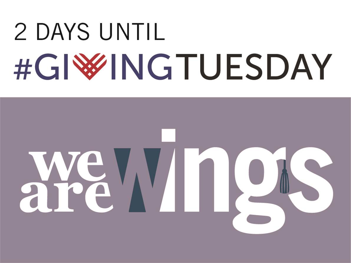 2 Days til #GivingTuesday! Use your #BlackFriday savings for GOOD! Support WINGS. #GiveGoodCLT #WEareWINGS <a href="/shareclt/">SHARE Charlotte</a> ow.ly/pYUi50jMgRI