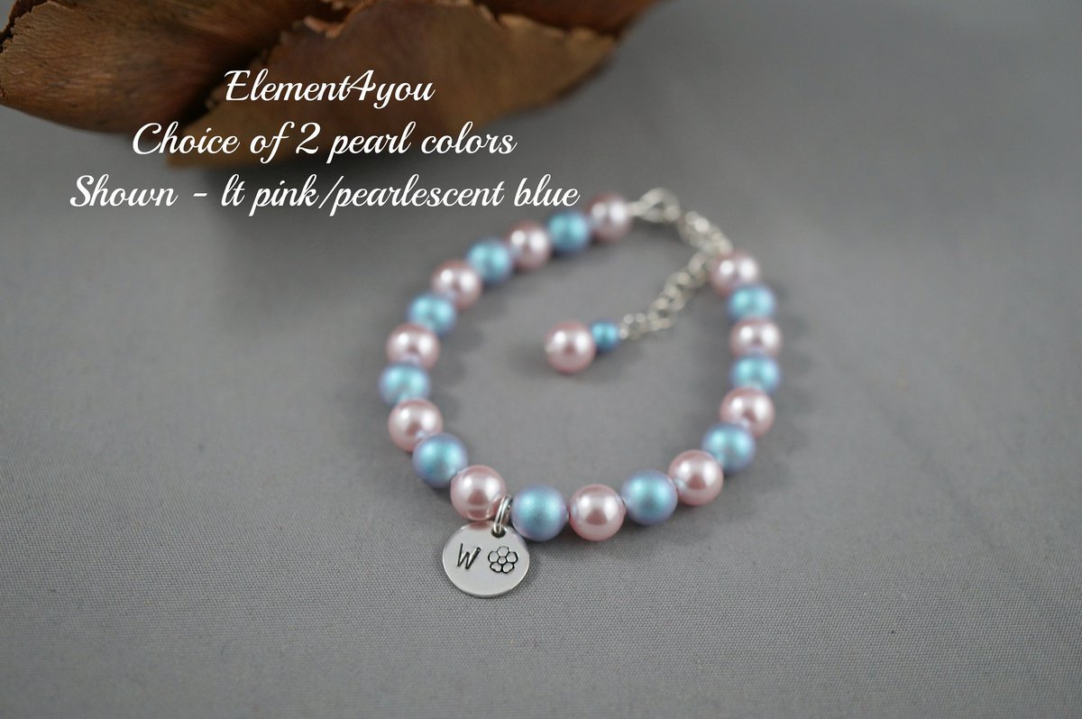 Element4You's tweet photo. Excited to share the latest addition to my #etsy shop: Flower bracelet, Pearl bracelet, Flower girl gift, Junior bridesmaid gift, Hand stamped flower symbol Initial bracelet Sterling silver charm #weddings #jewelry #bracelet #silver #pearlbracelet #initialbracelet https://t.co/disLJz0Pb9
